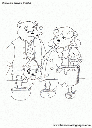 and the three bears Colouring Pages