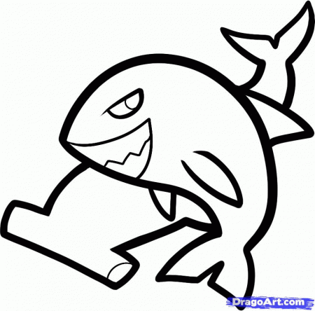 How to Draw Sharks for Kids, Step by Step, Animals For Kids, For 
