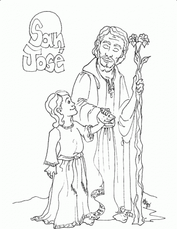 St. Joseph coloring page | Catholic Saints ~ Honor and Celebrate thei…