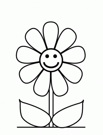 Happy Flower Coloring Pages Flower Coloring Pages 2 Flower 133352 