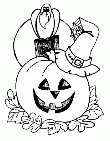 Halloween pumpkin coloring pages for kids _ Dora123.COM_Games 