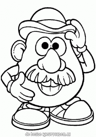 Mr potato head outline Colouring Pages