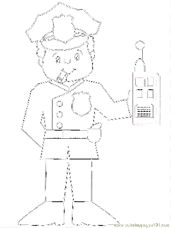 policemen Colouring Pages