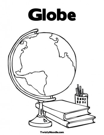 globe worksheet Colouring Pages (page 2)