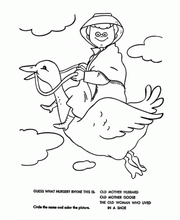 Mother Goose Nursery Rhymes Coloring Pages 107 | Free Printable 