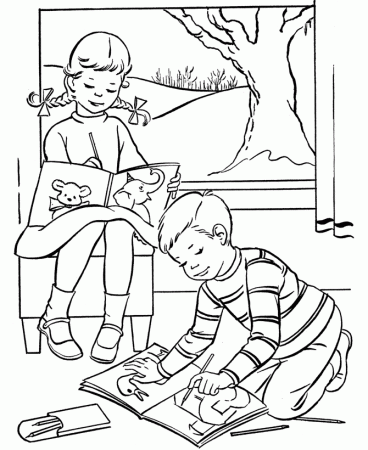 Easter Kids Coloring Pages - Free Printable Easter coloring 
