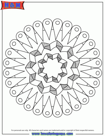 Advanced Difficult Mandala Coloring Page | Free Printable Coloring 
