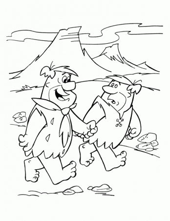 Barney and Fred Coloring Page | Kids Coloring Page