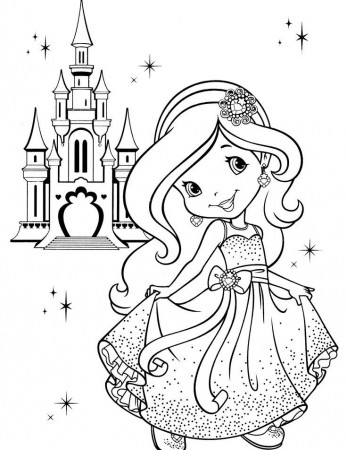 strawberry shortcake coloring page | Girly Party Ideas