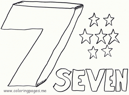 the number 7 Colouring Pages (page 3)