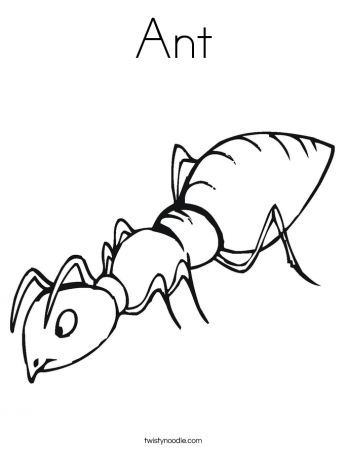 a for ant Colouring Pages