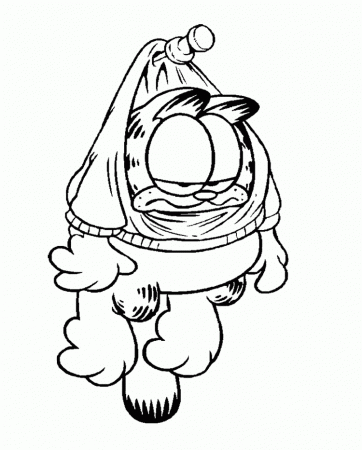 Garfield Coloring Pages : Garfield Stuck Up Coloring Page Kids 