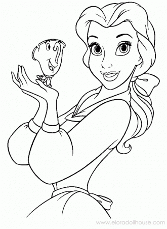 belle beauty and the beast coloring pages - Quoteko.