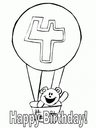 Coloring pages happy birthday - picture 5