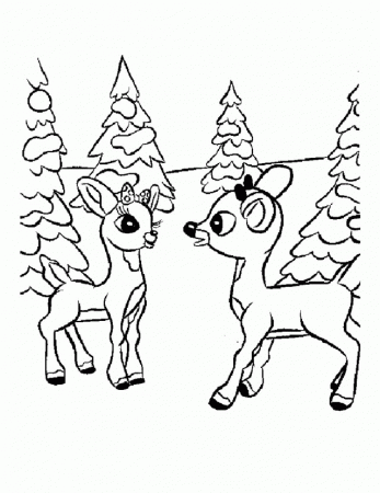 Best Cartoon Reindeer Coloring Pages | Laptopezine.