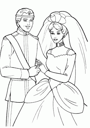 Barbie Wedding Coloring Pages #5736 Disney Coloring Book Res 