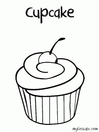 a cupcake Colouring Pages