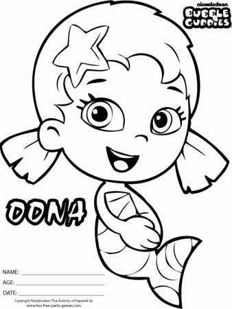 bubble guppies coloring pages hey its oona