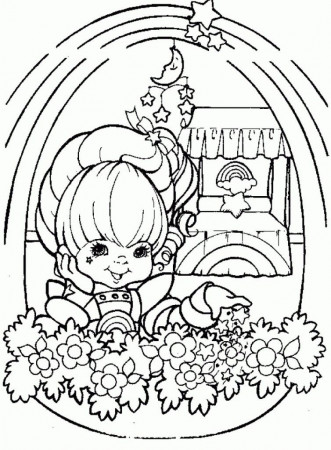 Rainbow Brite Looking At Flowers Coloring Pages - Kids Colouring Pages