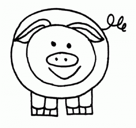 pig-drawing-93nz6506 - HD Printable Coloring Pages