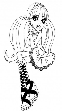 Monster High Coloring Pages Cute Draculaura Monster High 251979 
