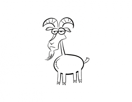 Goat coloring page | ColorDad