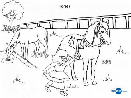 Printables - Colouring Pages - Horses