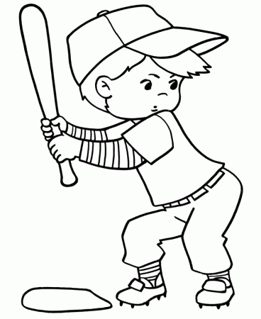 Baseball Coloring Page | Second Friday Letter Writing Club