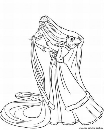 Coloring pages Tangled (Disney) - Rapunzel - Page 1 - Printable 