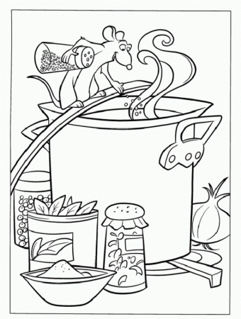 Ratatouille Cooking Soup Coloring Page Coloringplus 202609 Cooking 