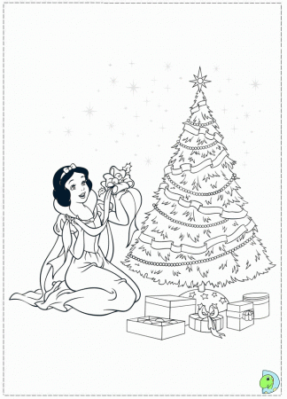 christmas princess Colouring Pages