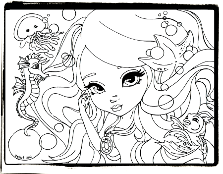 Lisa Frank coloring page by chunkysmurf