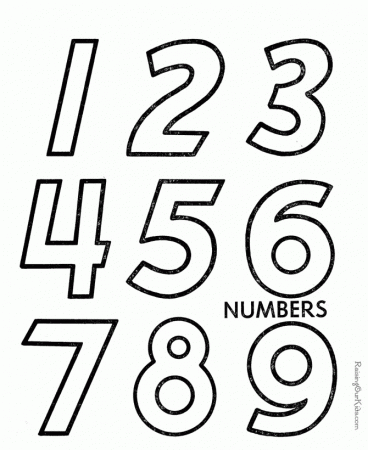 Preschool Number Coloring Pages | Kid Stuff