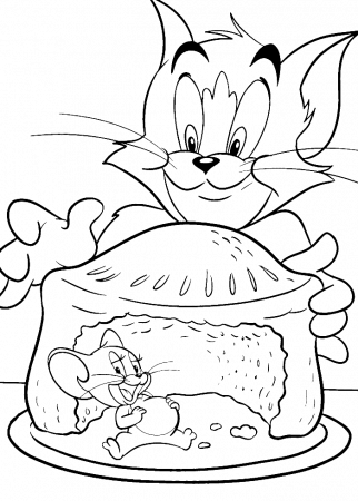 Tom And Jerry Are Looking To Catch Jerry Coloring Pages - Tom and 