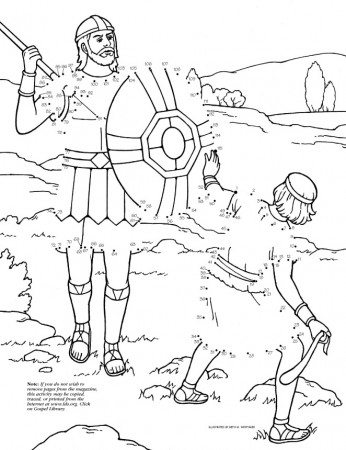 David and goliath coloring pages and activities
