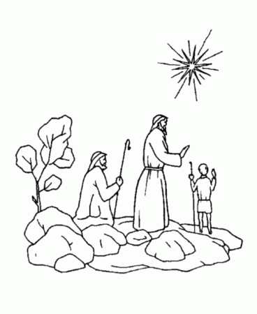 nativity star Colouring Pages