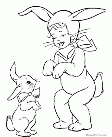 Fun Halloween coloring pages - Bunny 003