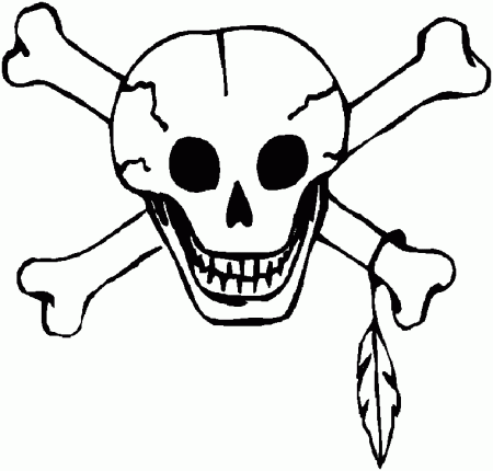Skull and Crossbones Halloween Coloring Pages – Free Halloween 