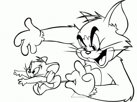 Jerry on The Tom Head Coloring Page Free | Coloring Pages For Kids