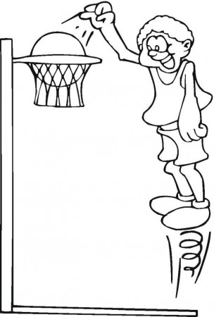 Best Playing Basketball Coloring Page Hd | ViolasGallery.