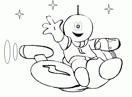 Alien15 Space Coloring Pages & Coloring Book