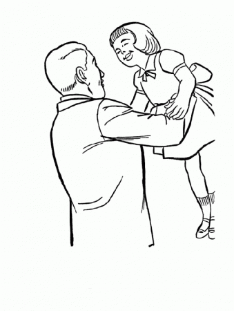 Children Say Good Father's Day For Dad Coloring Pages - Father's 