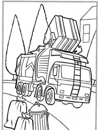 Garbage Truck Coloring Page Coloringplus 134127 Garbage Truck 