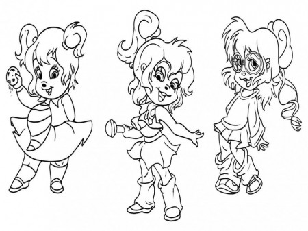Alvin And The Chipmunks Chipettes Coloring Pages HelloColoring 