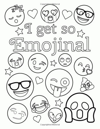 Amazon.com: Emoji Coloring Book of Funny Stuff, Cute Faces and  Inspirational Quotes: 30 Awesome De… | Love coloring pages, Emoji coloring  pages, Words coloring book