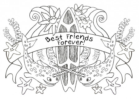 Best Friends For Kids Coloring Pages - Coloring Cool