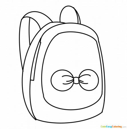 School Bag Coloring Page Free Printable for Kids