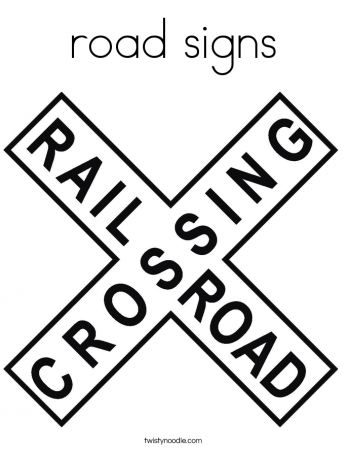 traffic signs coloring page - Clip Art Library
