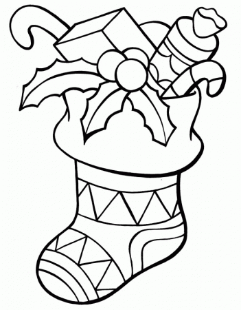 Christmas Stocking Coloring Page | Wallpapers9