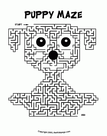 Puppy Maze Activity Sheet - Free Coloring Pages for Kids ...